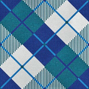 Мозаика Decori 10 William Blue 129.1x129.1