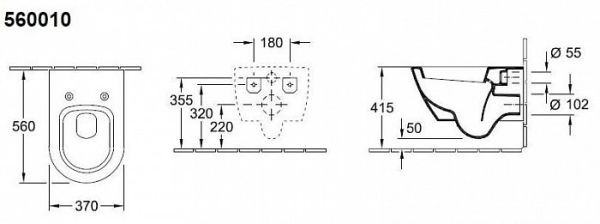 Унитаз подвесной Villeroy & Boch Subway 2.0 56001001