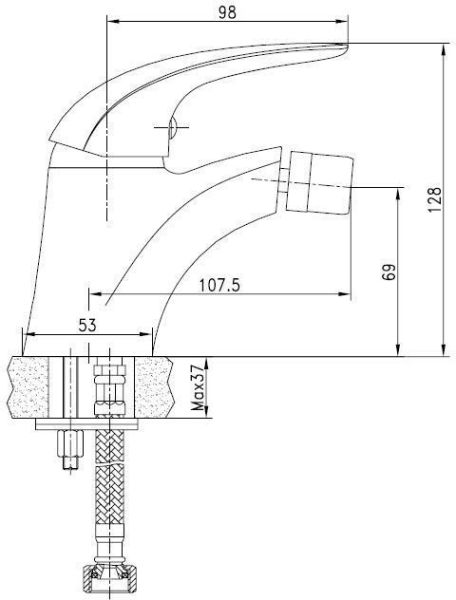 Смеситель для биде Aquanet Cobra SD90364
