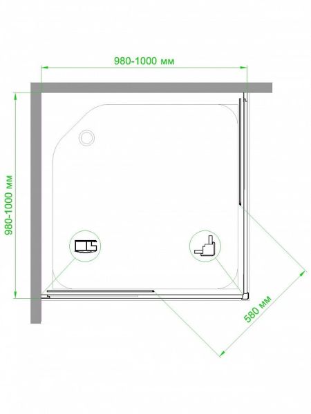 Душевой уголок Royal Bath HPD-C 100х100х185 матовое Душевой уголок Royal Bath HPD-C 100х100х185 матовое