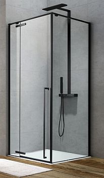 Душевой уголок Aquanet Ideal AE-AXC94MB-S-B 1400x900, прозрачное стекло Душевой уголок Aquanet Ideal AE-AXC94MB-S-B 1400x900, прозрачное стекло