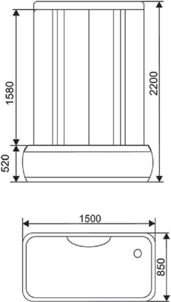 Душевая кабина Arcus AS-125 150x85 см стекла матовые фактурные
