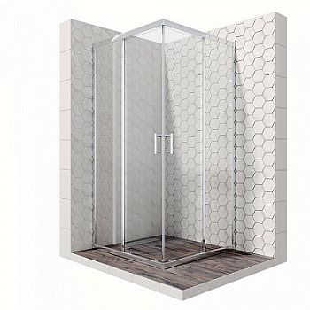 Душевой уголок Ambassador Kingston 14011102 90x90x200 профиль хром, стекло прозрачное