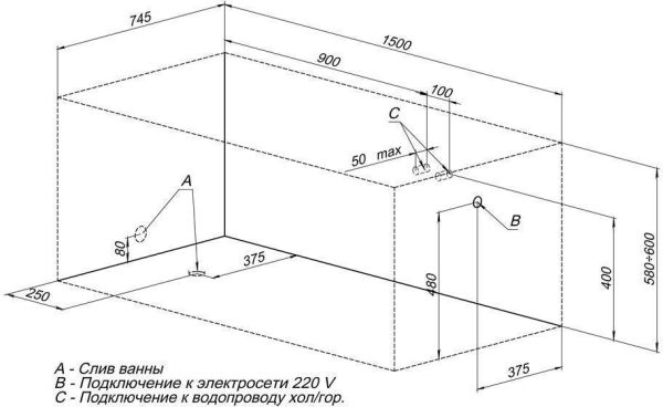 Акриловая ванна Aquanet Corsica 150x75 Акриловая ванна Aquanet Corsica 150x75