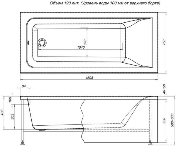 Акриловая ванна Aquanet Bright 170x75 (+ шторка Aquanet Alfa 4 NF6222-pivot) Акриловая ванна Aquanet Bright 170x75 (+ шторка Aquanet Alfa 4 NF6222-pivot)