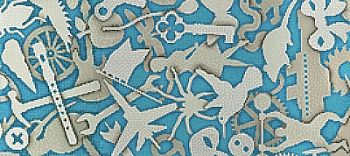 Мозаика Decori 10 Silhouette Turquoise A 129.1x290.5