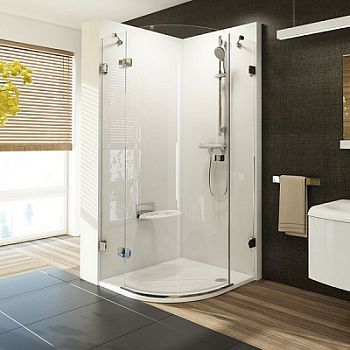 Душевой уголок Ravak Brilliant BSKK3-100 правый хром стекло прозрачное транспарент