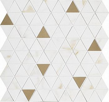 Мозаика Allmarble Wall Golden White Sat.Mosaico Tria 40х43