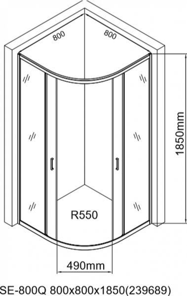 Душевой уголок Aquanet SE-800Q 80x80