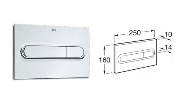 Комплект Roca The Gap Pack 893109000 с сиденьем и бачком + кнопка