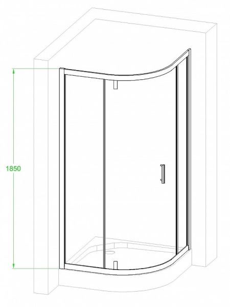 Душевой уголок Royal Bath HKV-C-CH 90х90х185 рифленое