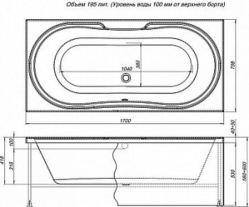 Акриловая ванна Aquanet Valencia 170x80