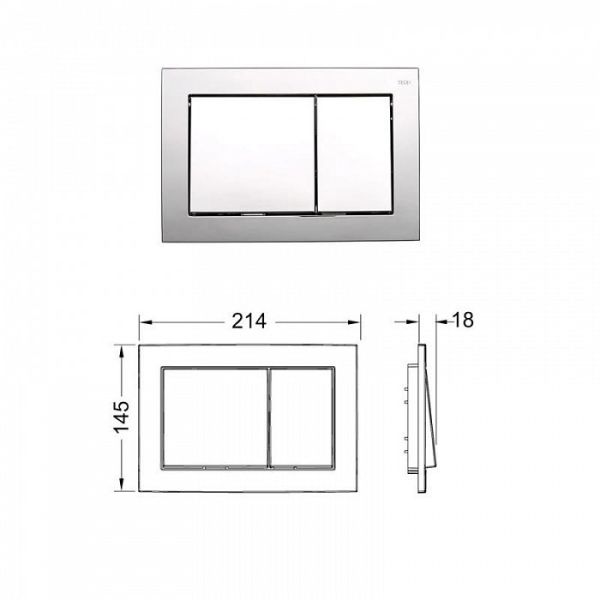 Комплект TECE Base 9400006.WC1 подвесной унитаз+ инсталляция+ кнопка смыва хром глянцевый
