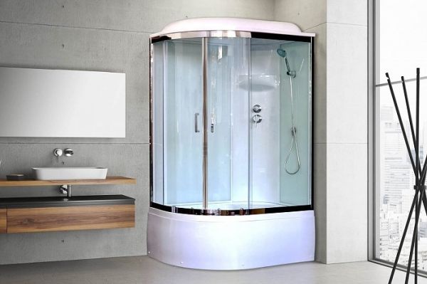 Душевая кабина Royal Bath RB 8120BK6-WT-CH (белое/прозрачное) R