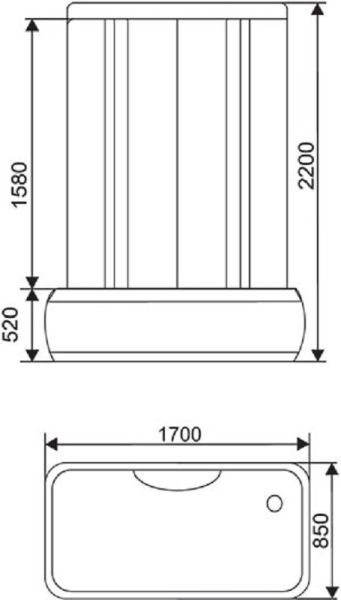 Душевая кабина Arcus AS-126 170x85 см стекла матовые фактурные