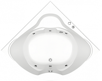 Гидромассажная ванна Bas Хатива 143х143