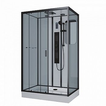 Душевая кабина Niagara Premium NG-6912-01GQR BLACK 120х80х210 правая стекло тонированное