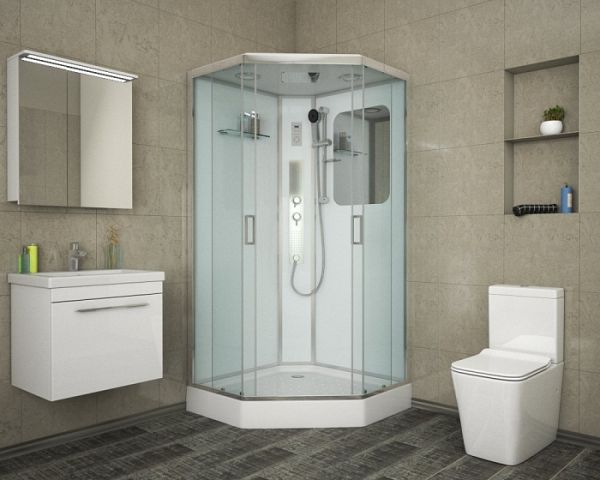 Душевая кабина Niagara Premium NG-6002-01GD 100х100х220 стекло прозрачное