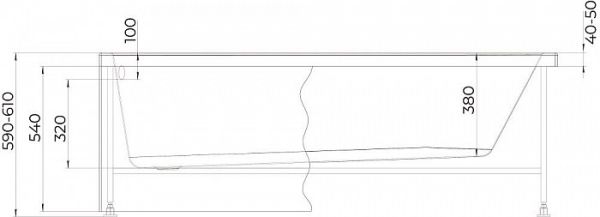 Акриловая ванна Creto Alba 170x70 см