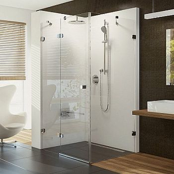 Душевой уголок Ravak BRILLIANT BSDPS-80/80 L хром+ прозрачное стекло