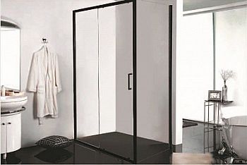 Душевой уголок Bravat Blackline BS120.3101A 120x80 см прямоугольный черный