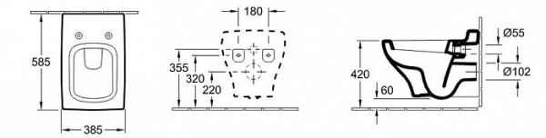 Унитаз подвесной Villeroy & Boch La Belle 562710R1