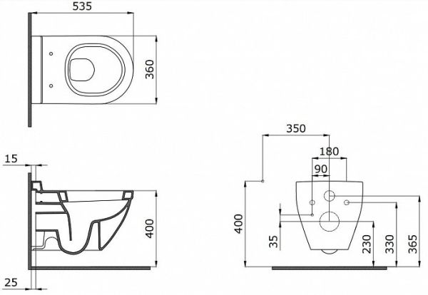 Унитаз подвесной Bocchi Taormina 1012-004-0129 черный матовый