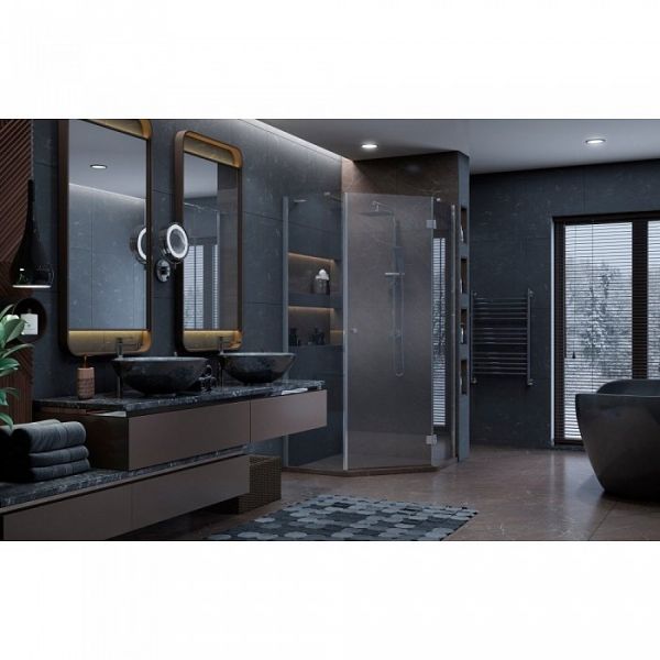 Душевой уголок Ambassador Diamond 12011112R 100x100x200 профиль хром, стекло прозрачное