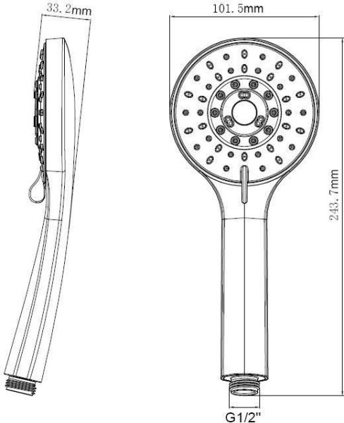 Душевая лейка Aquanet КН50601СР