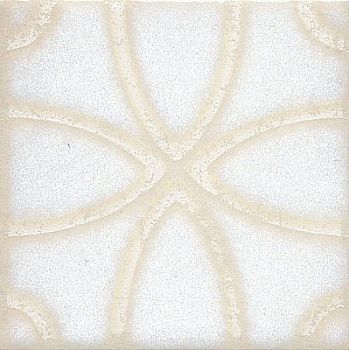 Вставка Амальфи орнамент белый 9,9х9,9