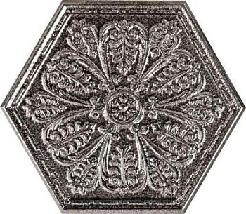 Silver Single Hexagon 25x29