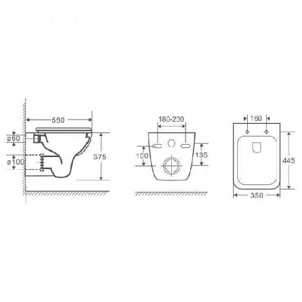 Унитаз подвесной Azario Pavia AZ-2005 с сиденьем микролифт