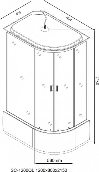 Душевая кабина Aquanet SС-1200Q-L 120x80