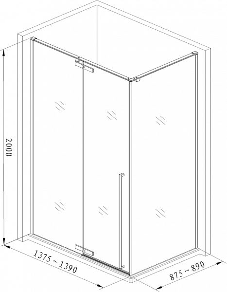 Душевой уголок Aquanet Ideal AE-AXC94MB-S-B 140x90 Душевой уголок Aquanet Ideal AE-AXC94MB-S-B 140x90