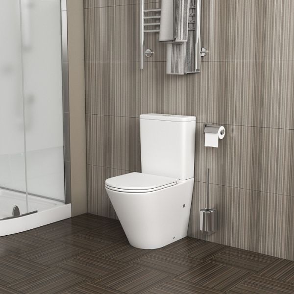 Унитаз-компакт Grossman GR-4450MS безободковый с тонкой крышкой, белый матовый