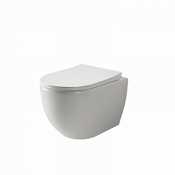 Унитаз подвесной Ceramica Nova Mia Rimless CN1805 сУльтра-тонким сиденьем SoftClose безободковый