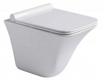 Унитаз подвесной Black&White Universe W-720 безободковый с сиденьем