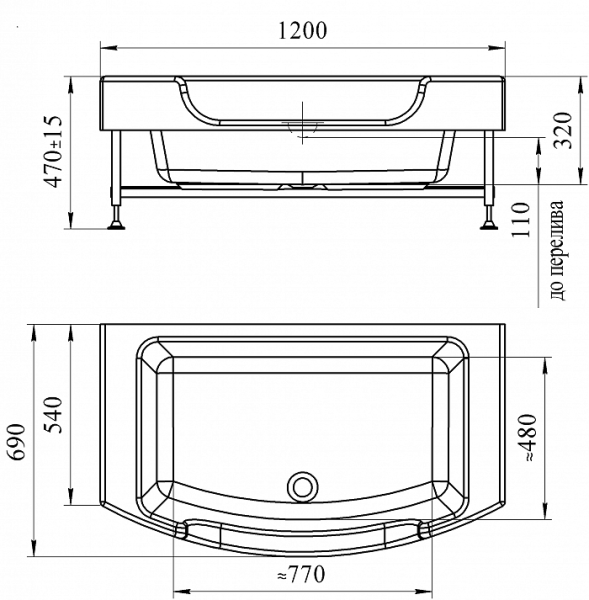 Акриловая ванна Radomir Чарли Акриловая ванна Radomir Чарли