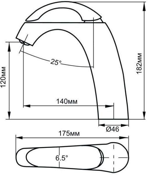 Смеситель для раковины Aquanet Moon FF35304-6 Смеситель для раковины Aquanet Moon FF35304-6
