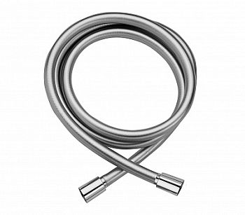 Шланг для гиг душа PVC серебристый cm.120 c двумя конусными подключениями 1/2"х1/2, хром