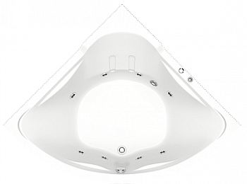 Гидромассажная ванна Bas Ирис 150х150