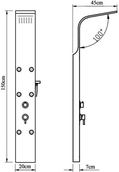 Душевая панель Aquanet Galaxy White