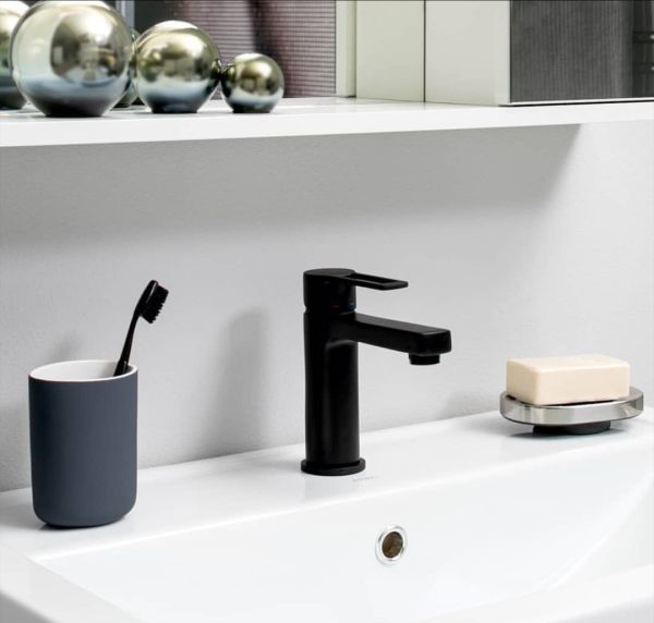 Смеситель для раковины без д/к, Черный матовый