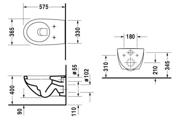 Унитаз подвесной Duravit Architec 2546090064