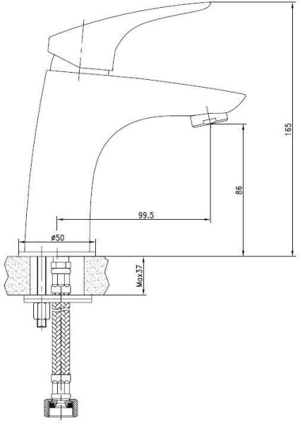 Смеситель для раковины Aquanet Techno SD90883