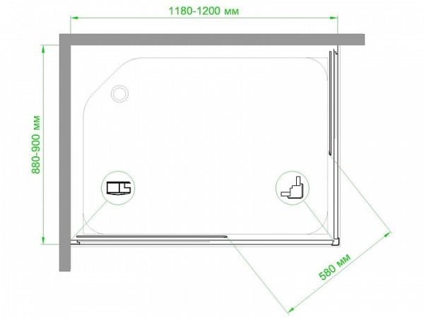 Душевой уголок Royal Bath HPD-C 120х90х185 матовое Душевой уголок Royal Bath HPD-C 120х90х185 матовое