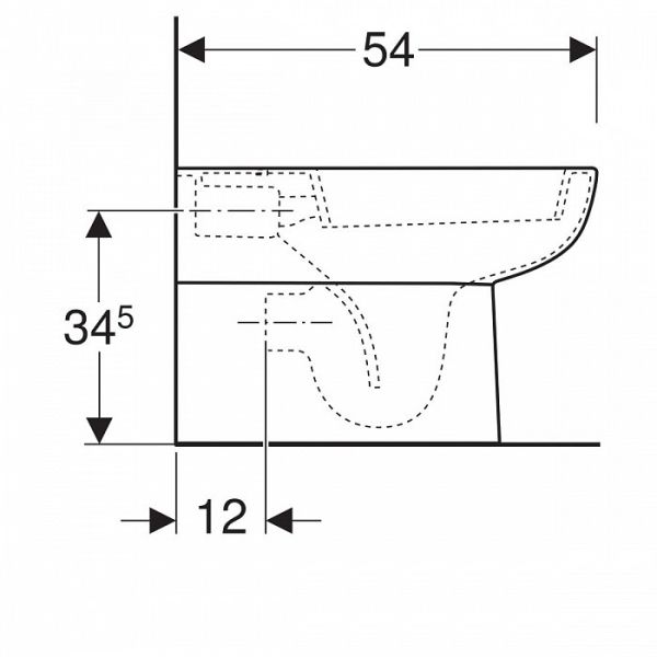 Унитаз приставной Geberit Smyle 500.213.01.1 белый Унитаз приставной Geberit Smyle 500.213.01.1 белый