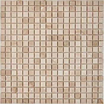 PIX 231 Cream marfil, чип 15x15 мм, сетка 305х305x4 мм, Полированная PIX 231 Cream marfil, чип 15x15 мм, сетка 305х305x4 мм, Полированная