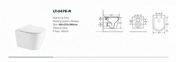 Унитаз подвесной Azario Parma 0047 с сиденьем микролифт