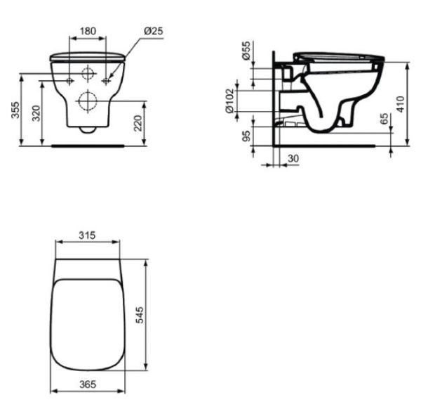 Унитаз подвесной Ideal Standard Esedra AquaBlade T386001 Унитаз подвесной Ideal Standard Esedra AquaBlade T386001